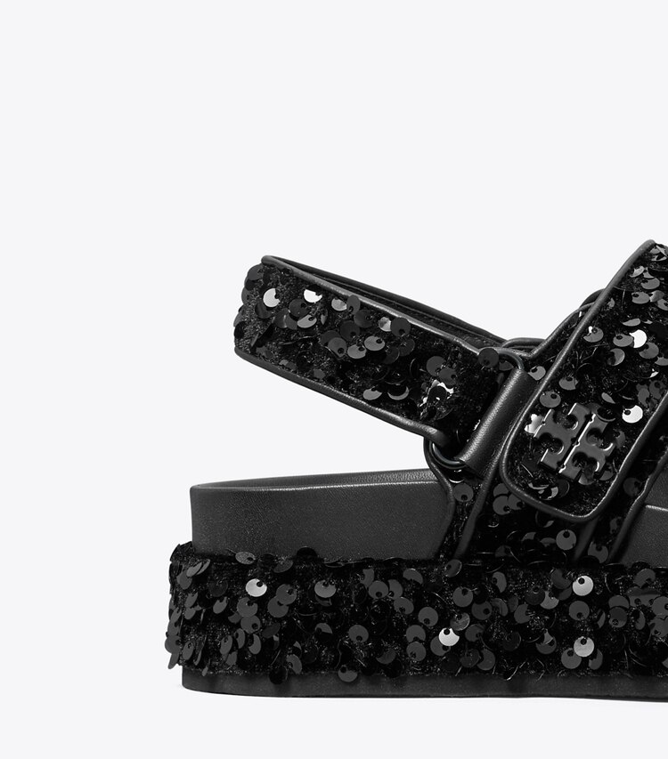 Tory Burch designer sandals Kira Sport Sandal in BLACK detail
