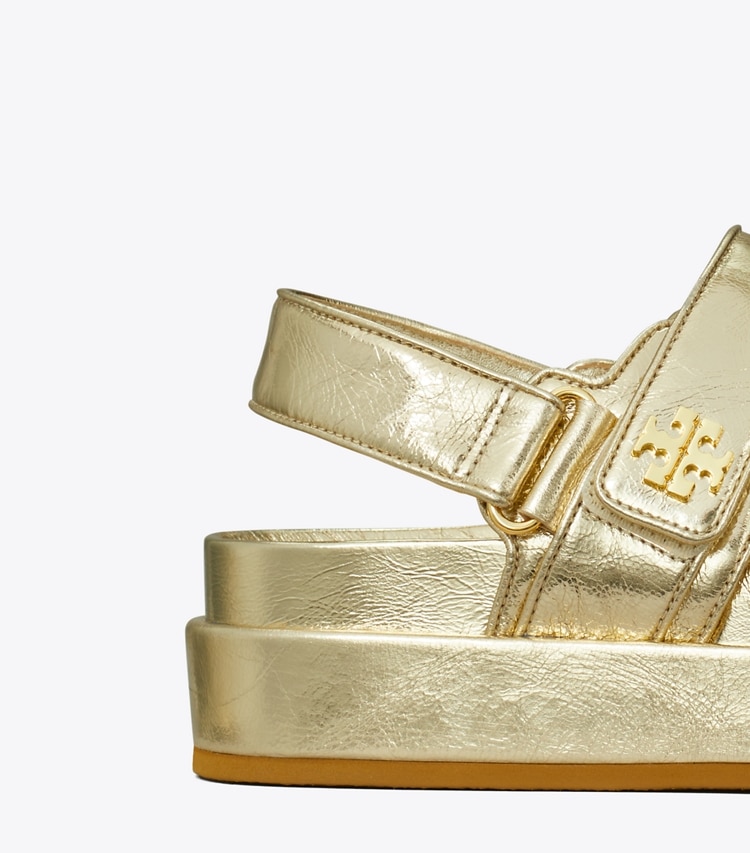 Tory Burch designer サンダル キラ スポーツサンダル in SPARK GOLD ディテール