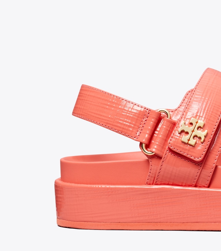 Tory Burch designer sandals Kira Sport Sandal in CORAL CRUSH angle