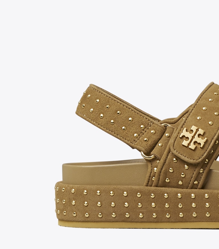 Tory Burch designer sandals Kira Sport Sandal in ALCE / GOLD angle