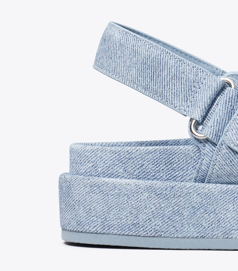 Tory Burch designer sandals Kira Sport Sandal in BLUE CLOUD angle