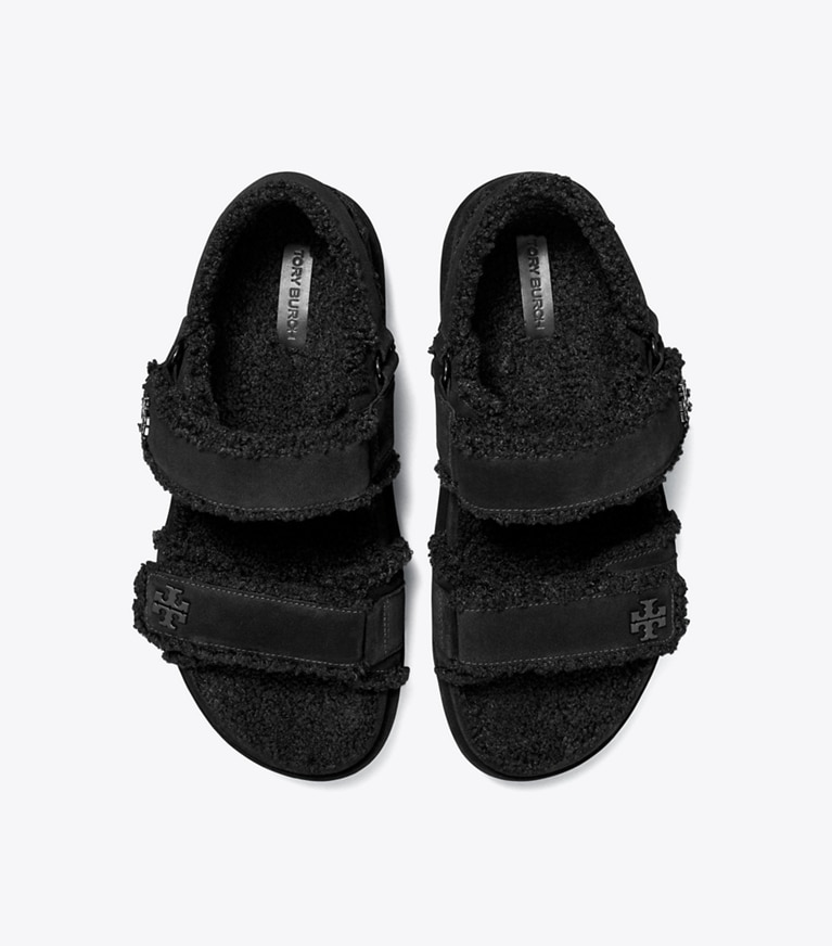 Tory Burch designer sandals Kira Sport Sandal in PERFECT BLACK / NERO angle