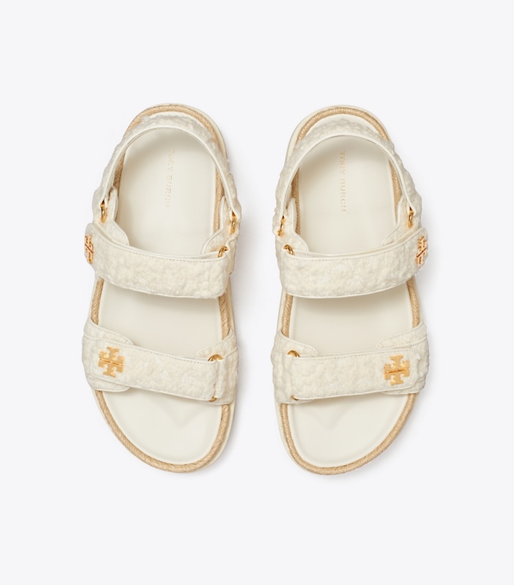 Tory Burch designer sandals Kira Sport Sandal in CREAM / NEW IVORY overhead