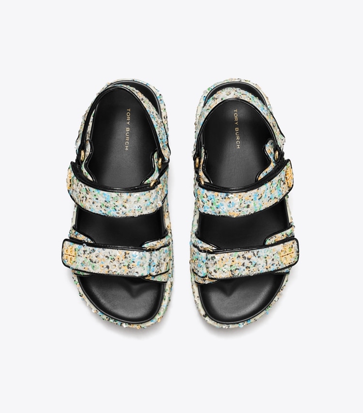 Tory Burch designer sandals Kira Sport Sandal in MULTI SEQUINS overhead