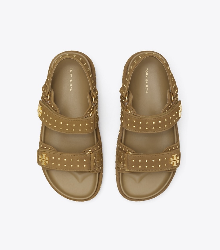 Tory Burch designer sandals Kira Sport Sandal in ALCE / GOLD overhead