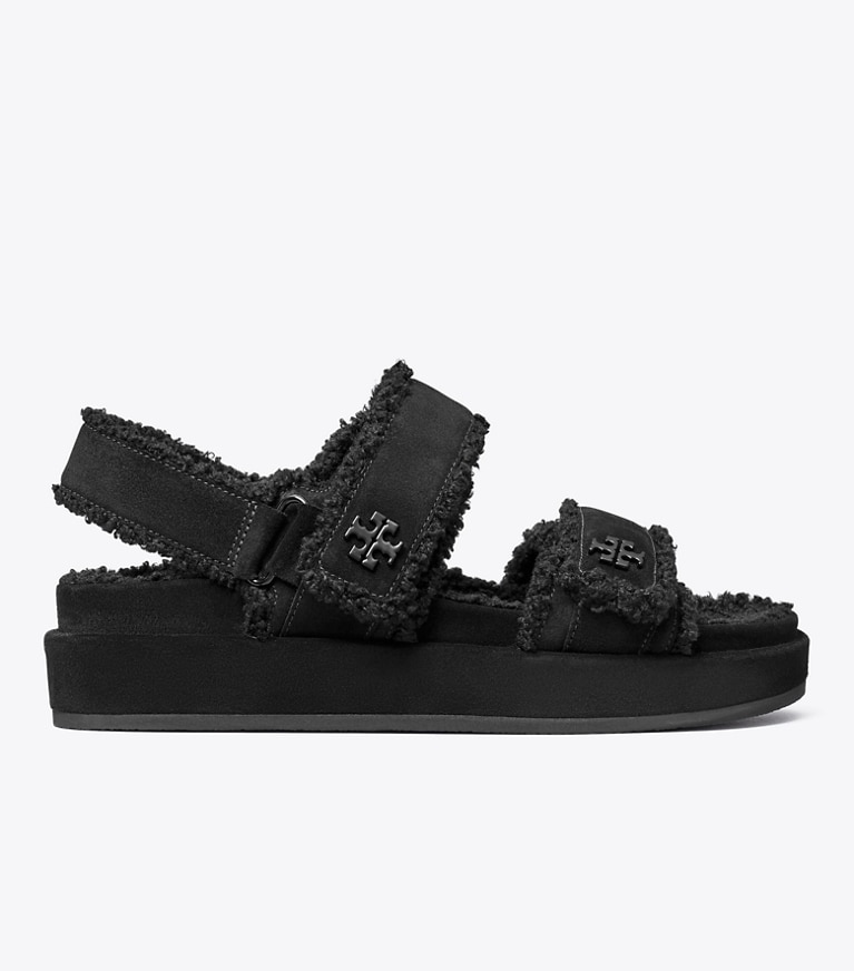 Tory Burch designer sandals Kira Sport Sandal in PERFECT BLACK / NERO angle