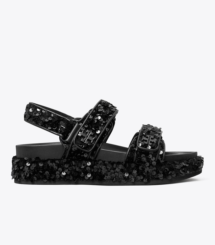 Tory Burch designer sandals Kira Sport Sandal in BLACK side