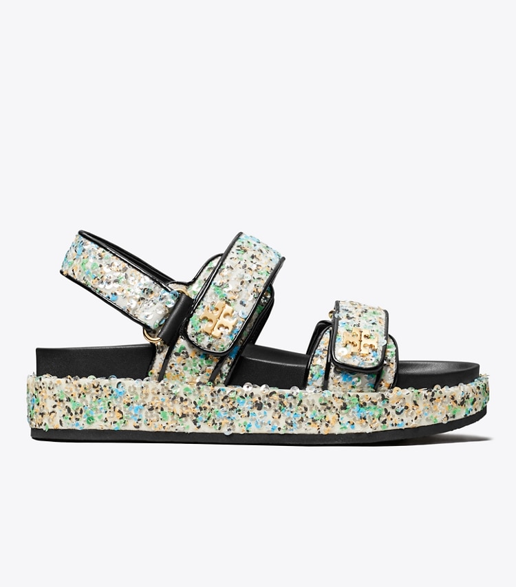 Tory Burch designer sandals Kira Sport Sandal in MULTI SEQUINS side