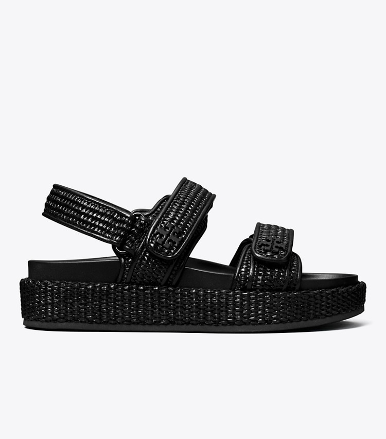 Tory Burch designer sandals Kira Sport Sandal in BLACK side