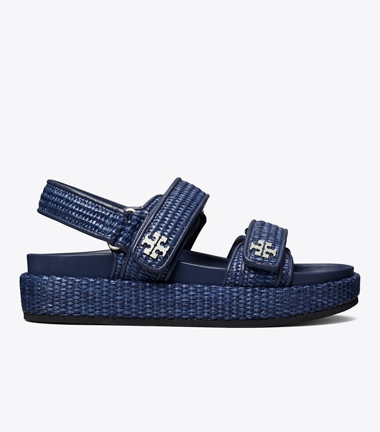 Tory Burch designer サンダル キラ スポーツサンダル in NAVY side