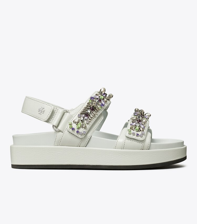 Tory Burch designer サンダル キラ スポーツ サンダル in FEATHER GRAY side