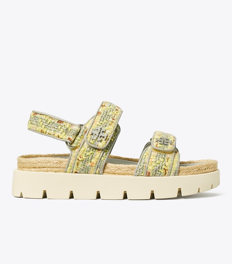 Tory Burch designer sandals Kira Sport Sandal in YELLOW MULTI / LOUTRE GRAY side