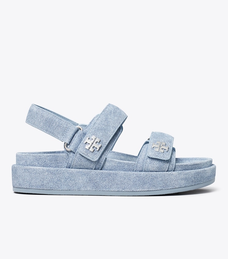 Tory Burch designer sandals Kira Sport Sandal in BLUE CLOUD side