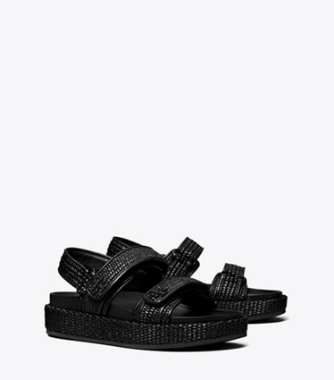 Tory Burch designer sandalen Kira Sport Sandale in BLACK angle