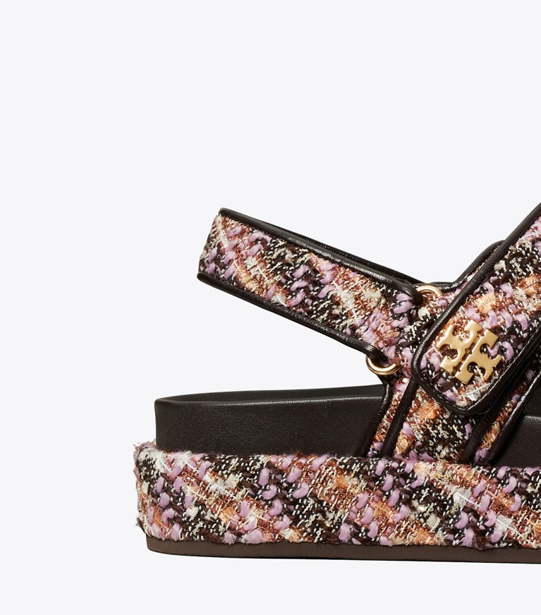Tory Burch designer sandalen Kira Sport Sandale in ROSA MULTI / COCOA angle