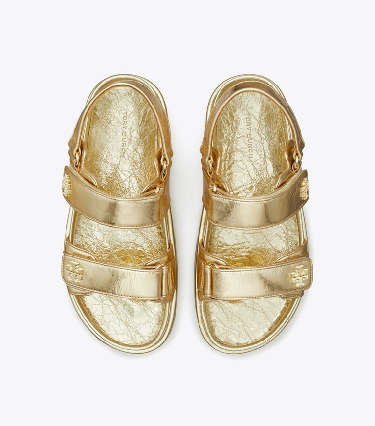 Tory Burch designer sandalen Kira Sport Sandale in SPARK GOLD angle