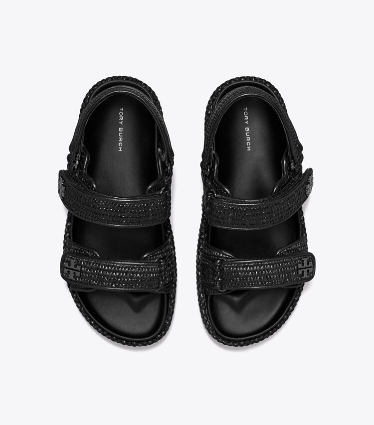 Tory Burch designer sandalen Kira Sport Sandale in BLACK von oben