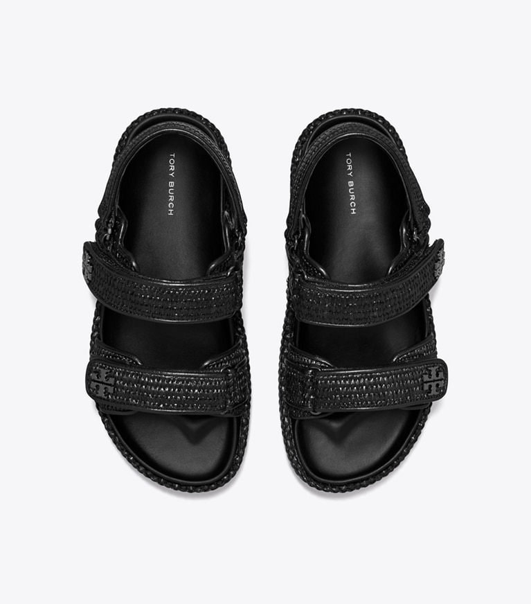 Tory Burch designer sandalen Kira Sport Sandale in BLACK angle