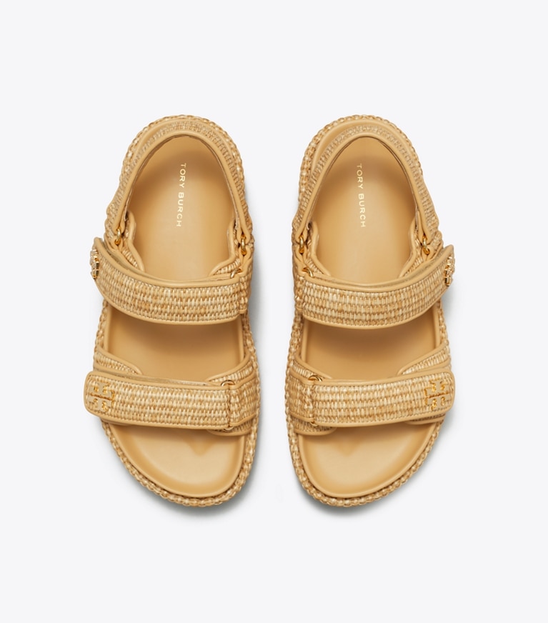 Tory Burch designer sandalen Kira Sport Sandale in HAVANA SAND angle