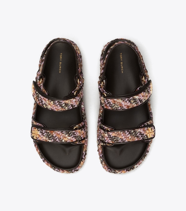 Tory Burch designer sandalen Kira Sport Sandale in ROSA MULTI / COCOA von oben