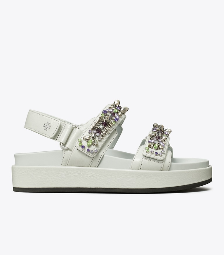 Tory Burch designer sandalen Kira Sport Sandale in FEATHER GRAY angle