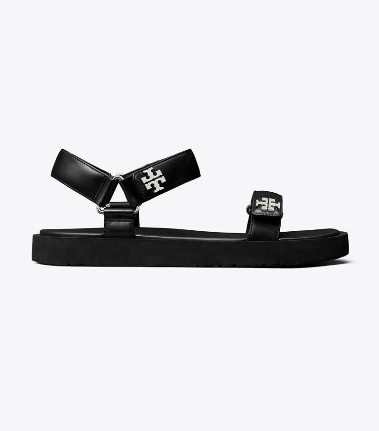 Tory Burch designer sandals Kira Sport Slim Sandal in PERFECT BLACK / PERFECT BLACK side