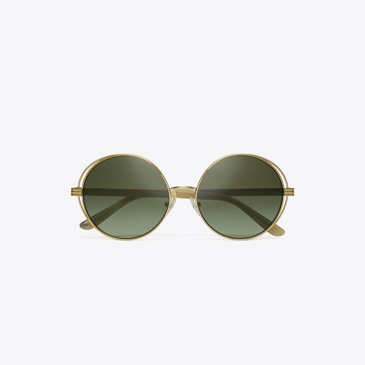 TORY BURCH サングラス ゴールドフレーム Tory Burch Round Fashion Sunglasses TY6085 3308S3 Shiny Gold
