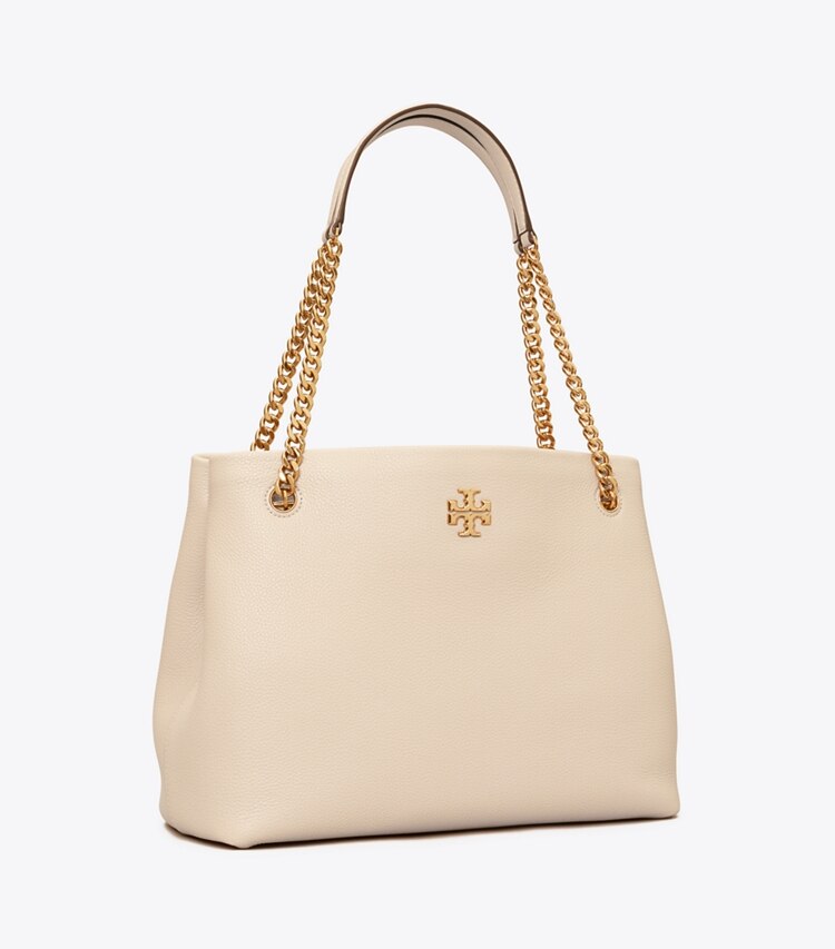 Tory Burch designer tote bags Kira Tote Bag in New Cream angle