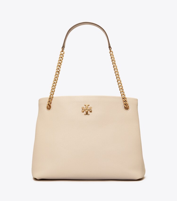 Tory Burch designer tote bags Kira Tote Bag in New Cream front
