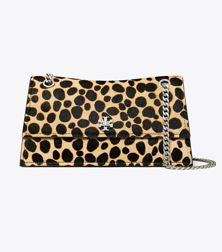 Tory Burch designer shoulder bags Kira Turnlock Calf Hair Shoulder Bag in Trench / Black front