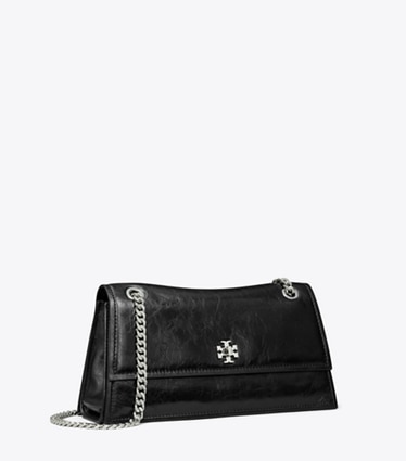 Tory Burch designer shoulder bags Kira Turnlock Shoulder Bag in Black angle