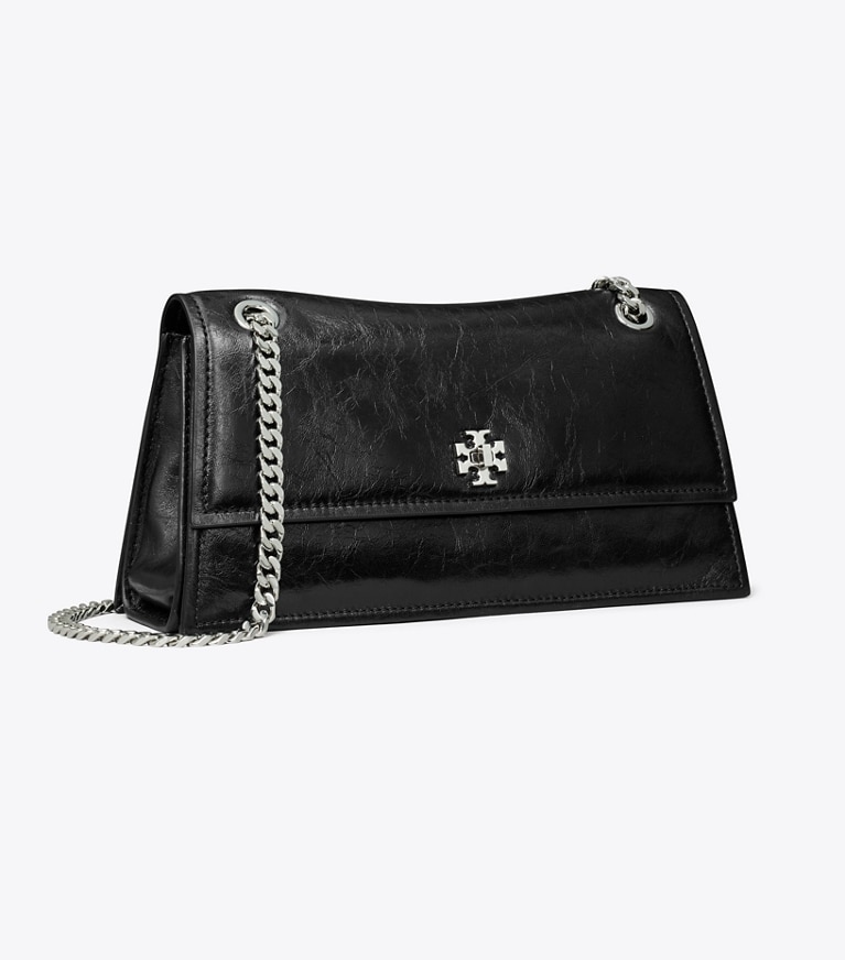 Tory Burch designer shoulder bags Kira Turnlock Shoulder Bag in Black angle