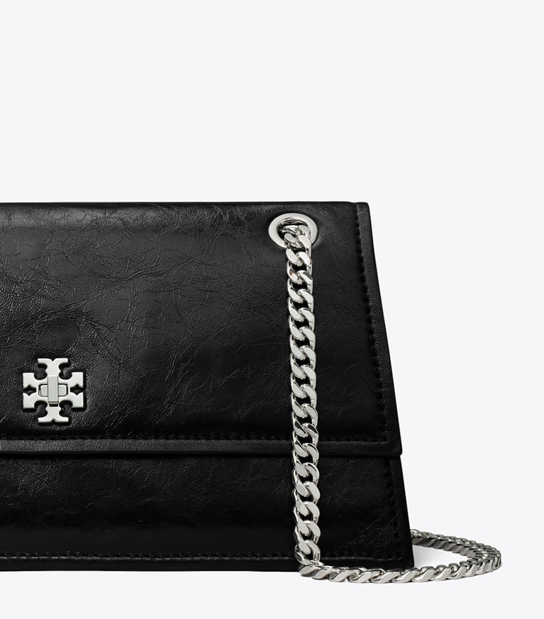 Tory Burch designer shoulder bags Kira Turnlock Shoulder Bag in Black angle