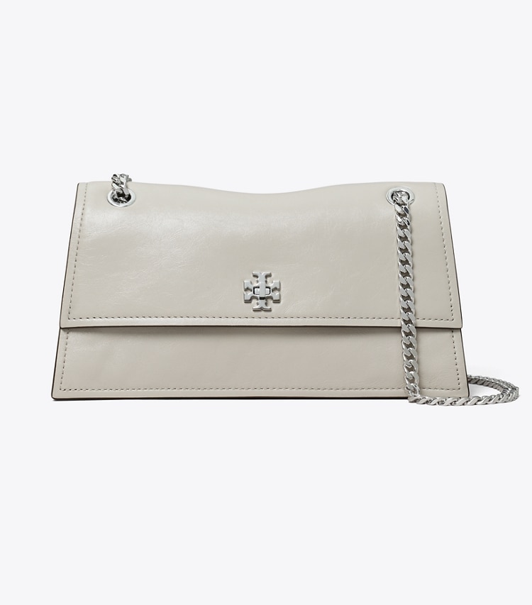 Tory Burch designer shoulder bags Kira Turnlock Shoulder Bag in Dove Gray front