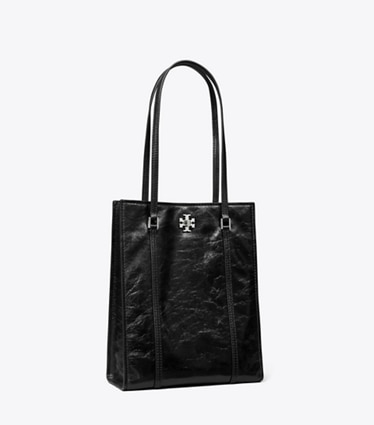 Tory Burch designer トートバッグ キラ ターンロック スモール トートバッグ in Black angle
