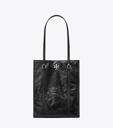 Tory Burch designer トートバッグ キラ ターンロック スモール トートバッグ in Black front