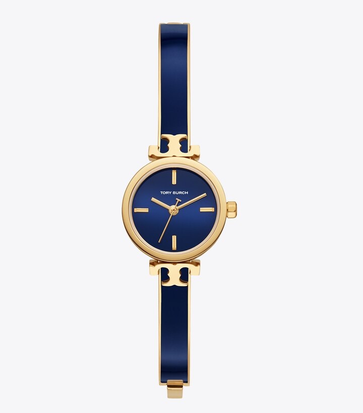Kira Watch, Gold-Tone/Navy, 22 x 22 MM: Women's Designer Watches Tory Track  Smart Watches | Tory Burch