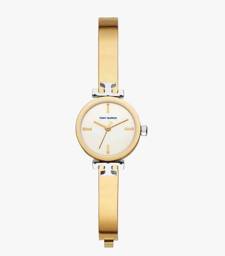 Kira Watch, Gold-Tone/Stainless Steel, 22 x 22 MM: Women's Designer Strap  Watches | Tory Burch