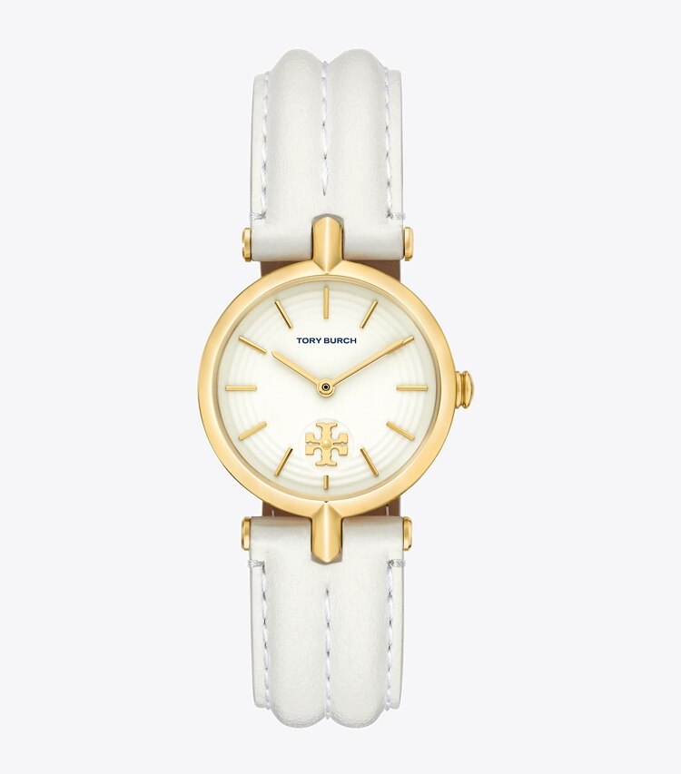 Kira Watch, Leather/Gold-Tone Stainless Steel: Women's Designer
