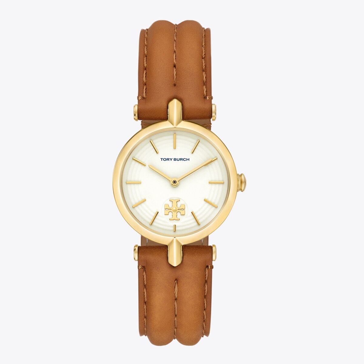 Kira Watch, Luggage Leather/Gold-Tone Stainless Steel: Women's Designer  Strap Watches | Tory Burch