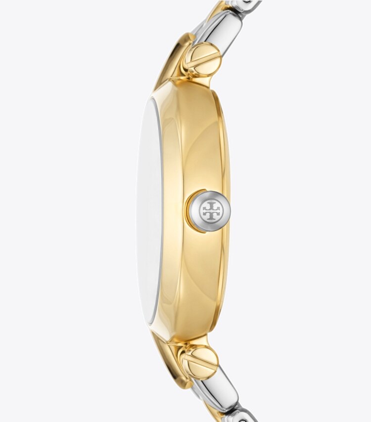 Kira Watch, Two-Tone Gold/Stainless Steel: Women's Designer Strap