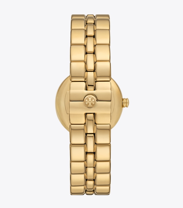 Tory Burch designer strap watches Kira Watch in IVORY/GOLD back