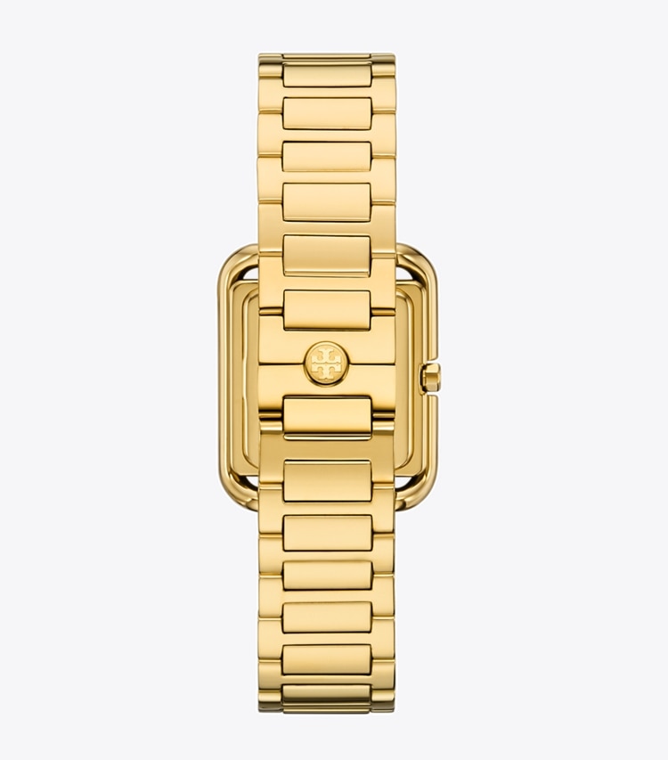 Tory Burch designer strap watches Kira Watch in IVORY/GOLD back
