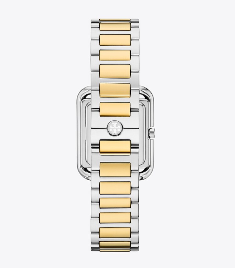 Tory Burch designer strap watches Kira Watch in IVORY/TWO-TONE back