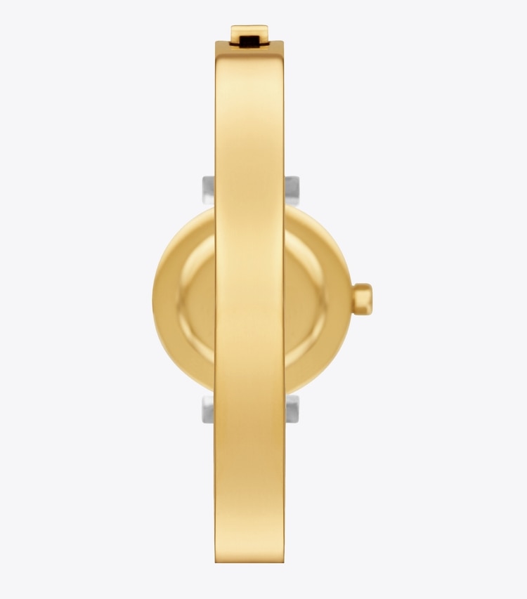 Tory Burch designer strap watches Kira Watch in GOLD/SILVER back