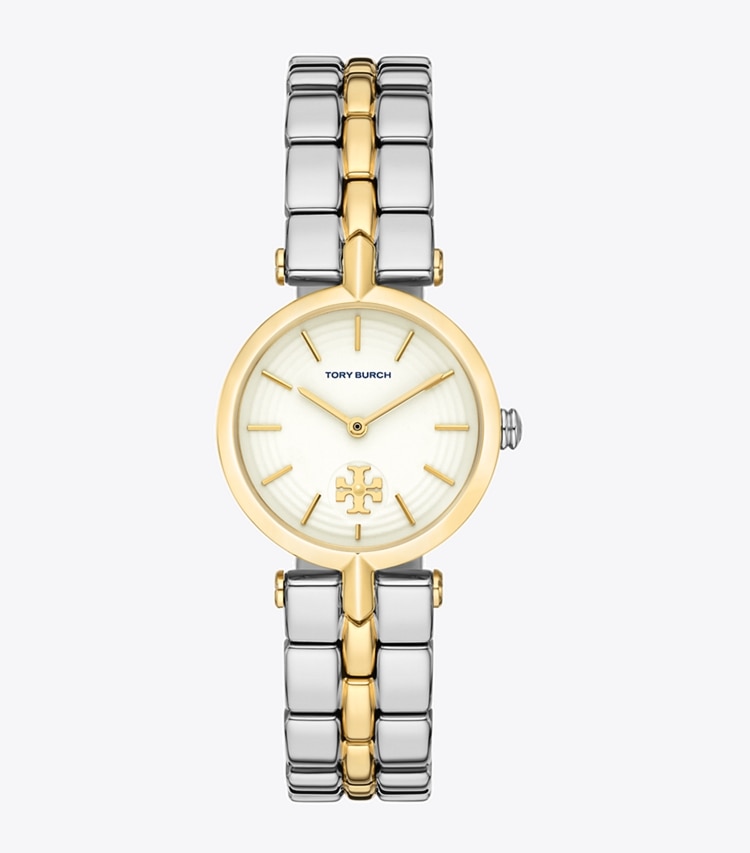 Tory Burch designer strap watches Kira Watch in IVORY/TWO-TONE front