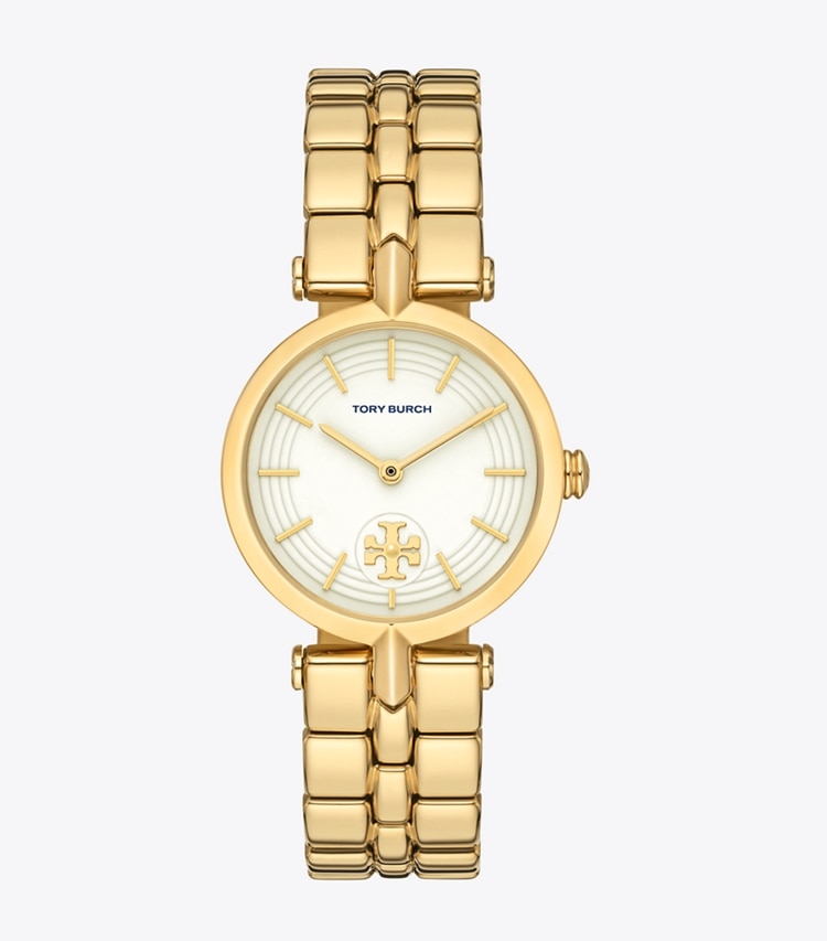 Tory Burch designer strap watches Kira Watch in IVORY/GOLD front