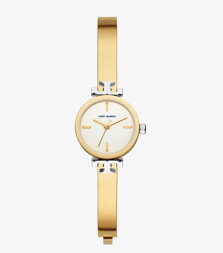 Tory Burch designer strap watches Kira Watch in GOLD/SILVER front