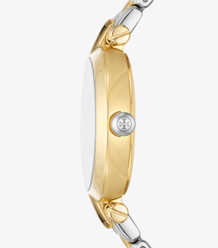 Tory Burch designer strap watches Kira Watch in IVORY/TWO-TONE side