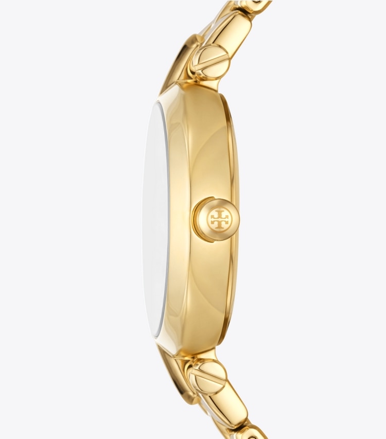 Tory Burch designer strap watches Kira Watch in IVORY/GOLD side
